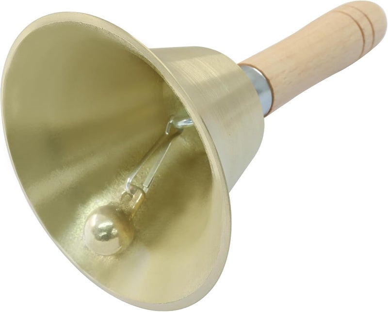 SOVNSG Super Loud Hand Bell, Solid Brass Call Bell, Ringing Handbells for Elderly at Home, Wedding, Animal Training(3.15Inch) - Image 2